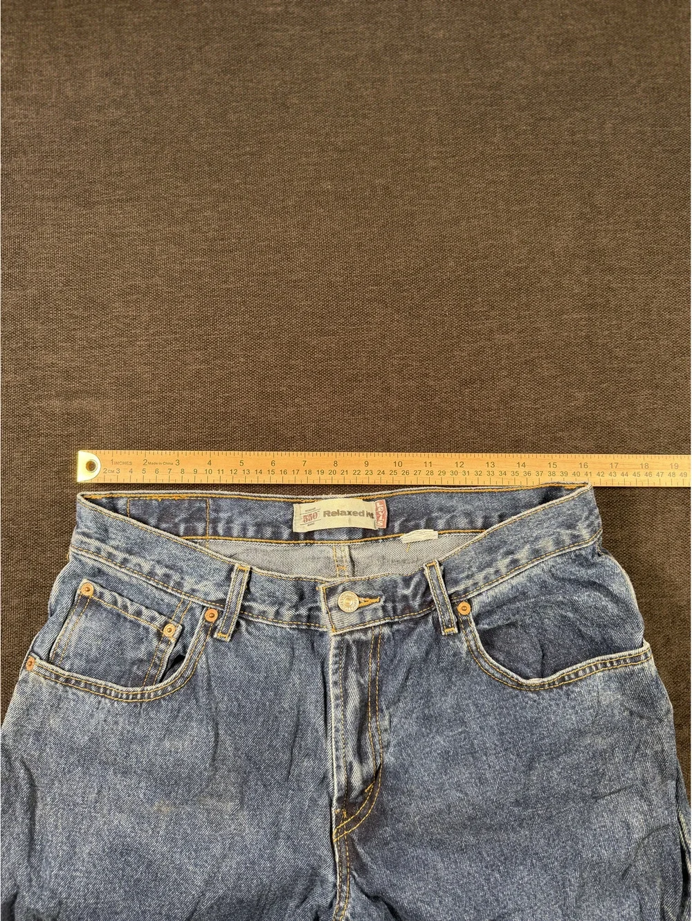 Levi's 550 Relaxed Fit Jeans W34 L28 16 Husky Made in Egypt